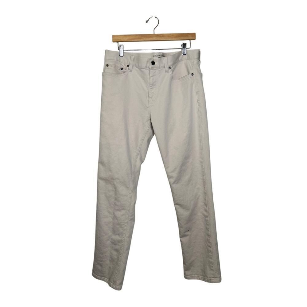 Banana Republic Men's Traveler Slim Fit Khaki Pants Size‎ 32x30 Preppy